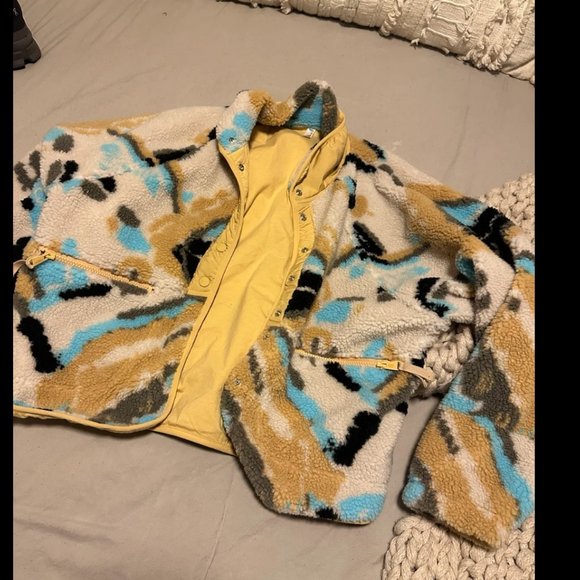 Hit The Slopes Printed Fleece Jacket Small - Picture 3 of 5